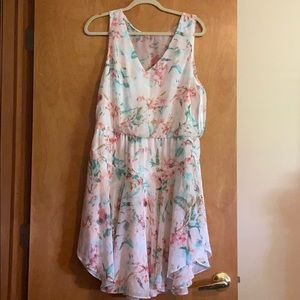 White Flowered Pastel Dress